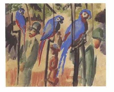 August Macke At the parrot oil painting image